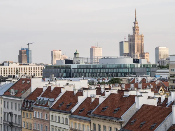 Varsóvia centro da cidade visto — Fotografia de Stock