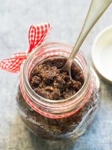 Hemgjorda kaffe scrub — Stockfoto