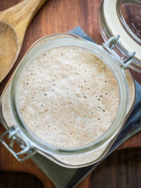 Rye sourdough starter — Stock Photo, Image