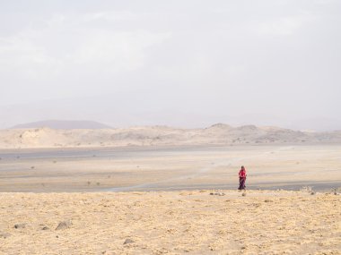 Massai kadın bir çocuk ile