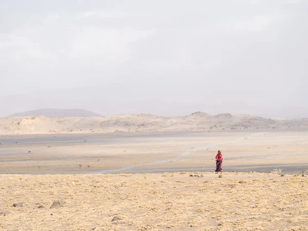 Massai woman with a child — Stock Photo, Image