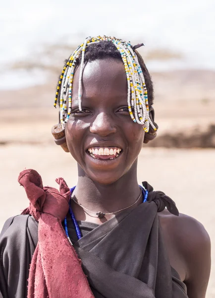 Souriant Masaï femme — Photo