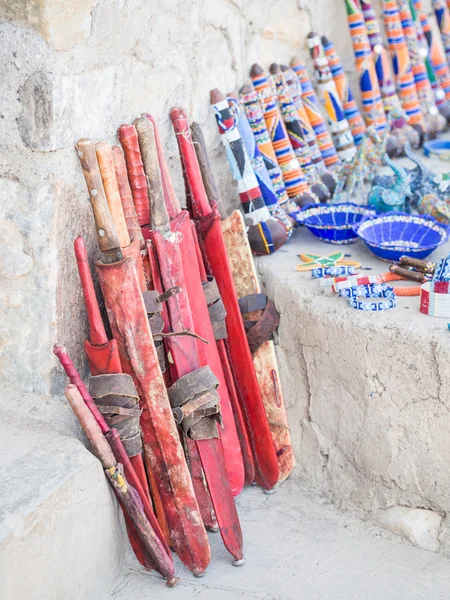 Lembranças em um mercado local Maasai . — Fotografia de Stock