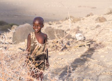 Mutlu Masai çocuk