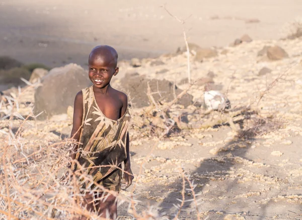 Mutlu Masai çocuk