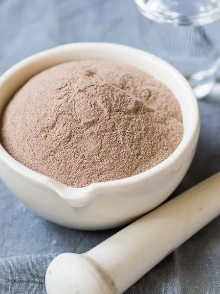 Cosmetic rhassoul clay powder — Stock Photo, Image