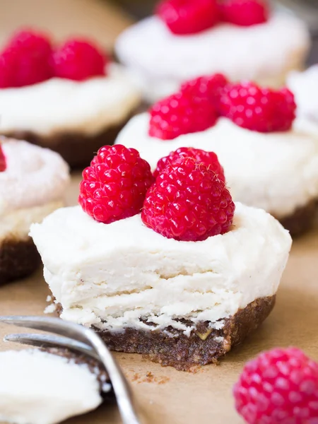 Vegan mini cheesecakes — Stok fotoğraf