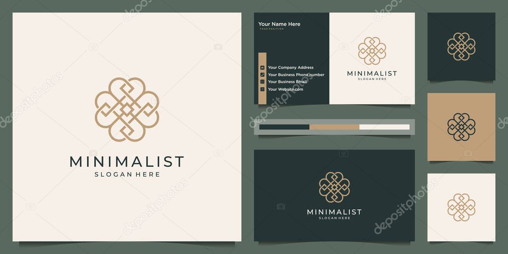 Minimalist elegant flower luxury beauty salon, fashion, skincare, cosmetic, yoga and spa products