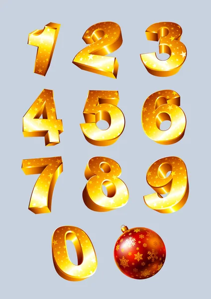 Goldene Zahlen Stockillustration
