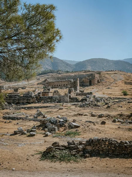 Ερειπωμένη Αρχαία Πόλη Στη Γαλοπούλα Ένας Φράχτης Φτιαγμένος Από Μεγάλες — Φωτογραφία Αρχείου