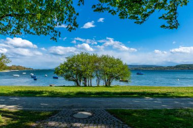 Radolfzell Gölü Yazın Constance Gölü manzaralı
