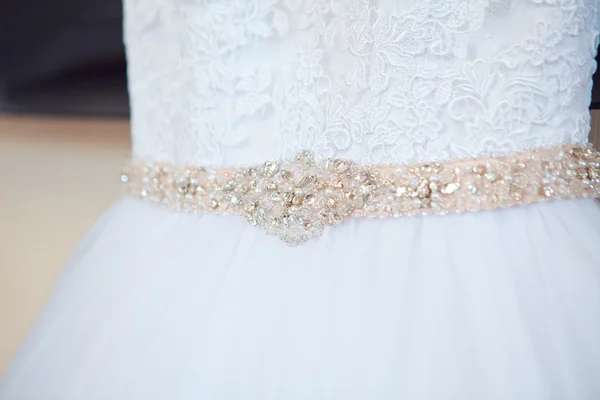 Bride's waist in a traditional Russian — Stock Photo, Image