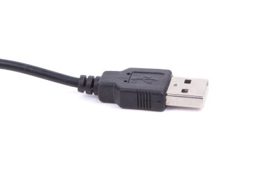USB kablo izole bir beyaz zemin üzerine