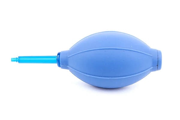 Ένα μπλε φυσητήρας μπορεί να χρησιμοποιηθεί για τον καθαρισμό του αισθητήρα της κάμερας — Φωτογραφία Αρχείου