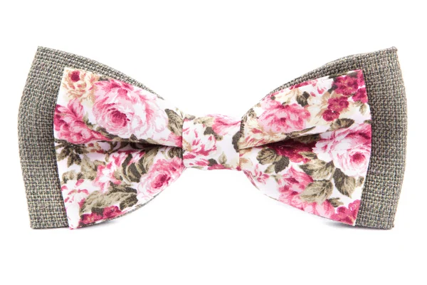 Summer flower print bow tie isolated on white background — Stock Photo, Image