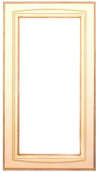 Houten frame afbeelding op witte achtergrond — Stockfoto