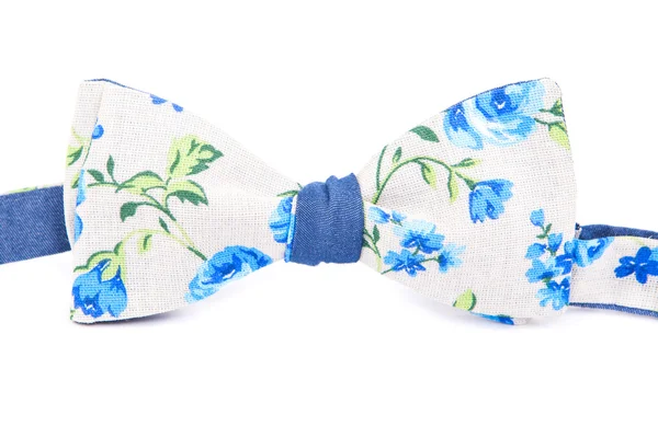 Summer flower print bow tie isolated on white background — Stock Photo, Image