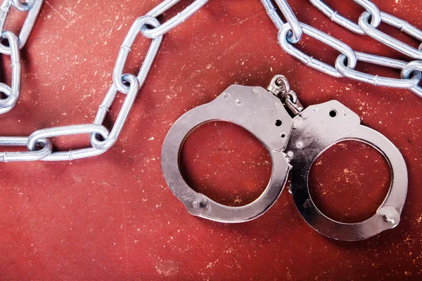 Фоновые наручники и цепи — стоковое фото