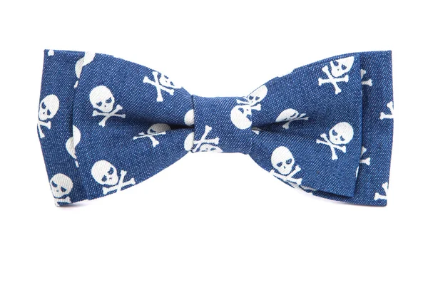 Bow tie with skull print isolated on white background — Stock Photo, Image