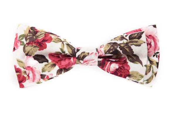 Flower colors bow tie isolated on white background — Stock Photo, Image