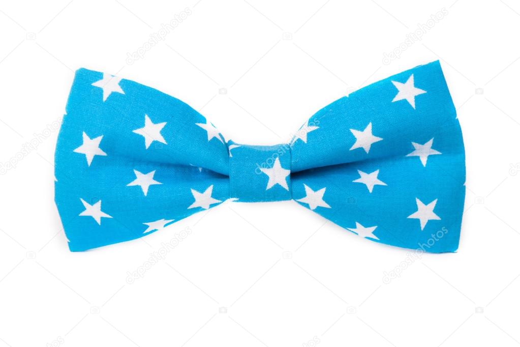 USA American flag on the bow tie isolated on white background