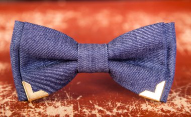 Bow tie denim with metal inserts colors clipart