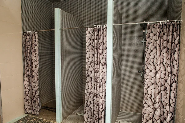 Shower rooms with shutters in the spa salon — Stock Photo, Image