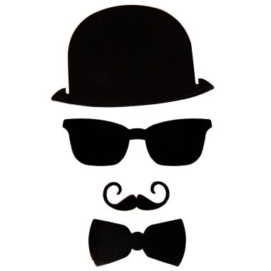 photobooth doğum günü ve parti ayarla - gözlük, şapka, kron, maskeler