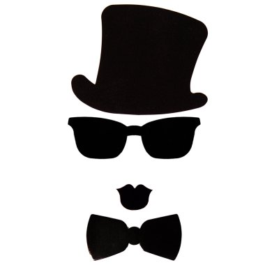 photobooth doğum günü ve parti ayarla - gözlük, şapka, kron, maskeler