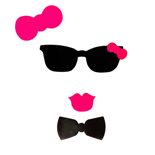 Photobooth Birthday and Party Set glasses, hats, crowns, masks, lips