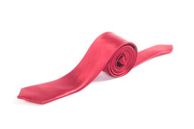 İzole beyaz arka plan üzerinde kırmızı dar bağları