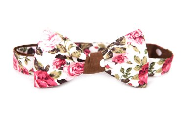 Papyon ile izole bir beyaz zemin üzerinde bir çiçek Yazdır