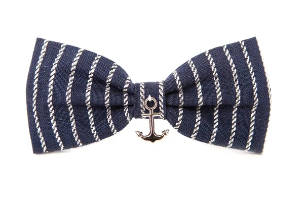 Marine Bow tie isolated on white background. Accessory sea ancho — Stock Photo, Image