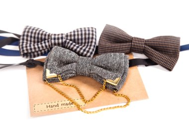  vintage bow-ties isolated on white. Some of these have aged a little bit - expect moth holes.