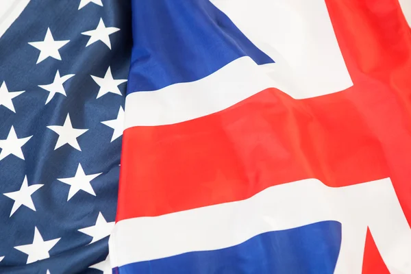 National flag of the United Kingdom UK and USA — Stock Photo, Image