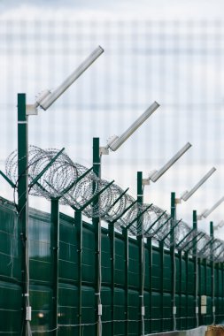 Security fence in prison clipart