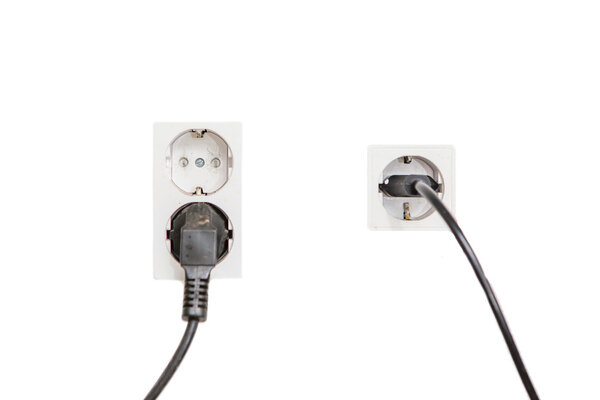 isolated european power socket with plug