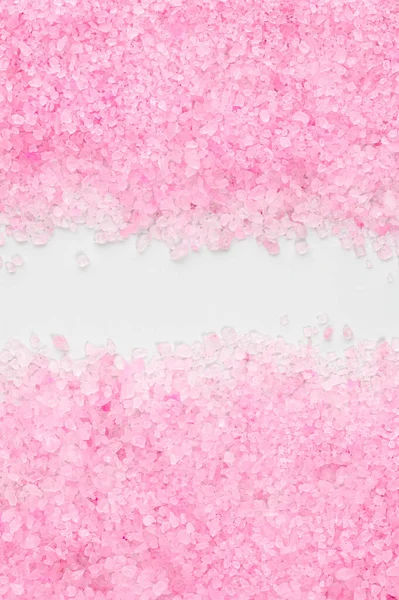 Πλαίσιο Ανοιχτό Λευκό Μέρος Ροζ Αλάτι — Φωτογραφία Αρχείου