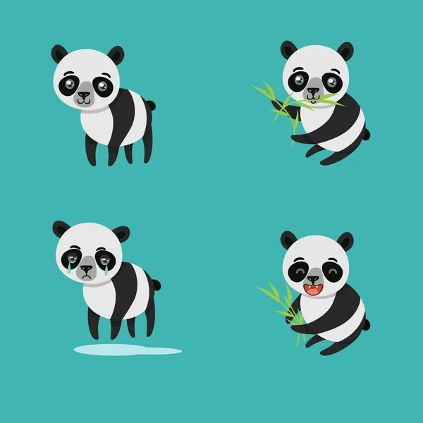 Panda engraçado — Vetor de Stock