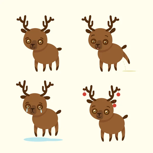 Funny deer — Stock Vector