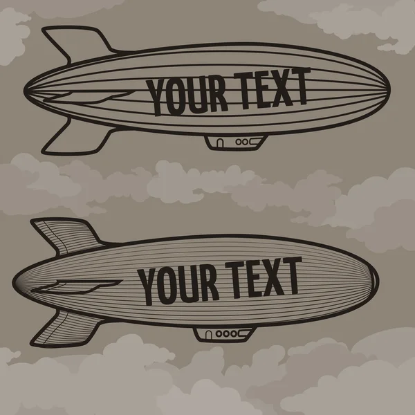 Dirigible — Vector de stock