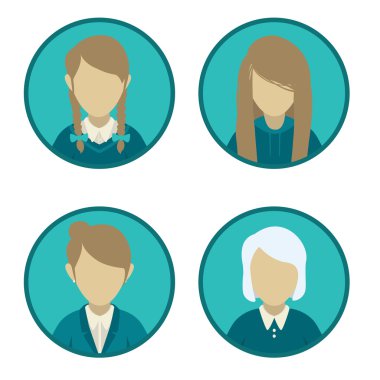 Icons set - kadınlar