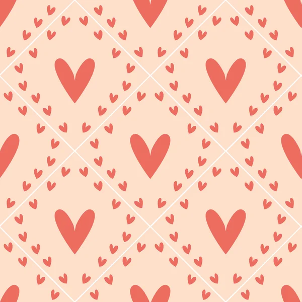Hjärtan mönster bakgrund — Stock vektor