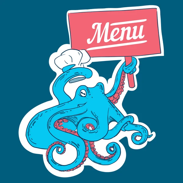 Cook octopus — Stock Vector
