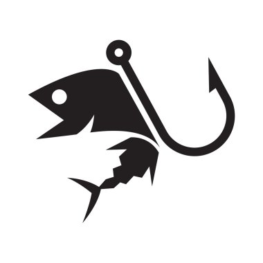 grafik balık ve kanca, vecter