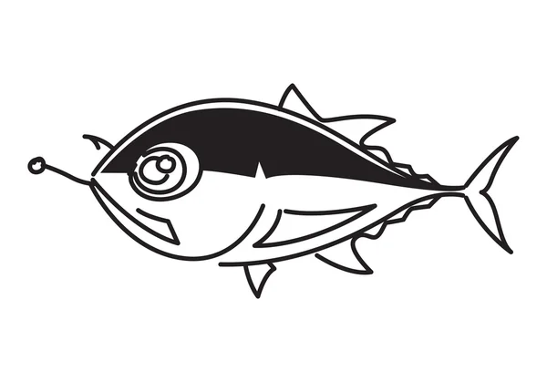 Pêche graphique thon, vecteur — Image vectorielle