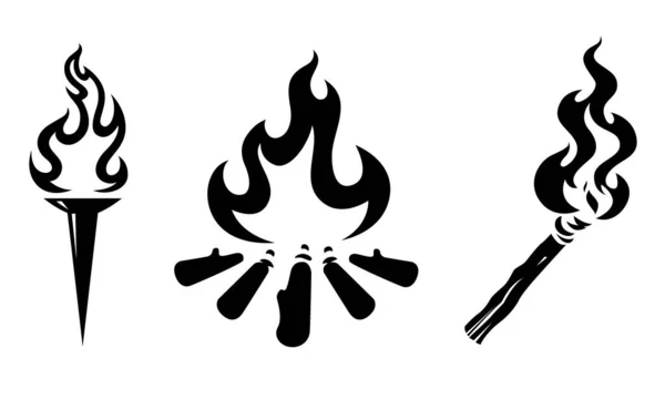 Graphique Des Torches Des Feux Joie Vecteur — Image vectorielle