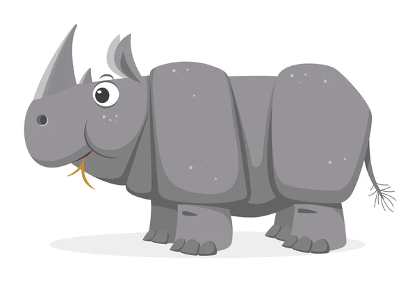 Cartoon noshörning, vektor — Stock vektor
