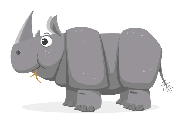 Cartoon neushoorn, vector — Stockvector