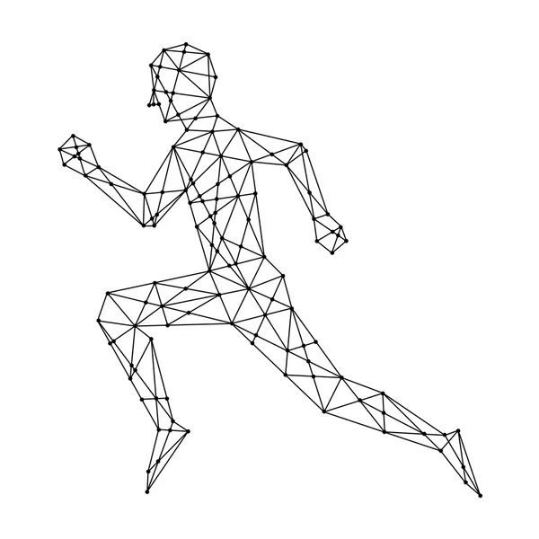 Gráfico hombre corriendo, vector — Archivo Imágenes Vectoriales